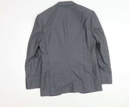 Mens UK Size 40 Brook Taverner Regular Grey Suit Jacket