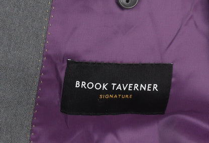 Mens UK Size 40 Brook Taverner Regular Grey Suit Jacket