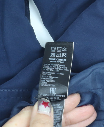 Womens UK Size 10 Marks and Spencer Blue Overcoat