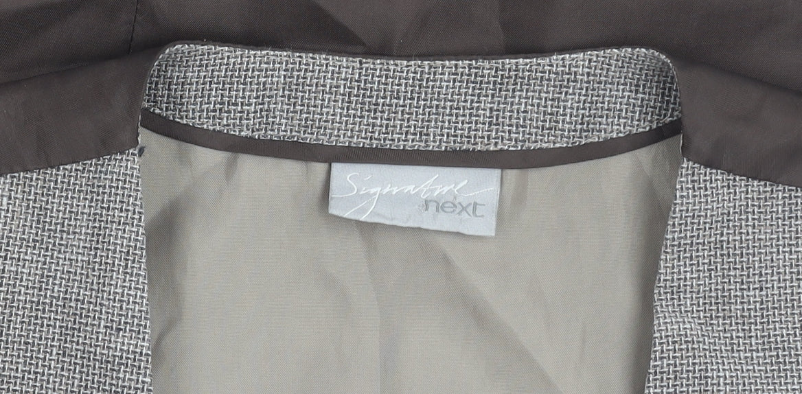 Next Boys Grey Check Linen Cotton Waistcoat 5 Years Formal Wedding