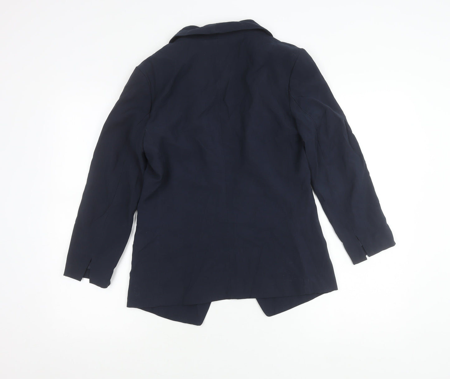 H&M Women’s Blue Size 8 Shawl Lapel Blazer Jacket Workwear