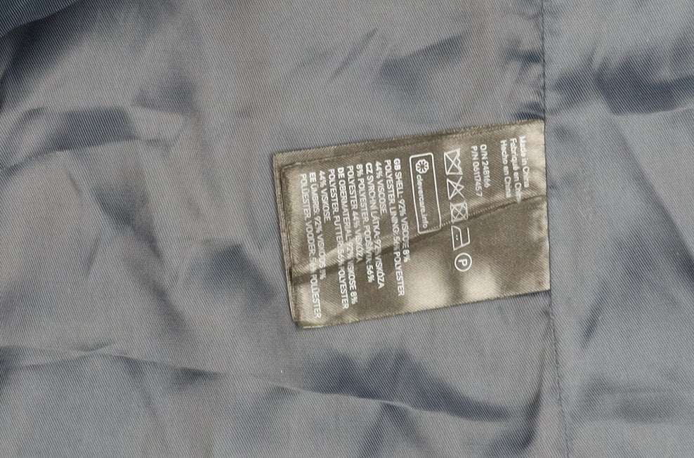 H&M Women’s Blue Size 8 Shawl Lapel Blazer Jacket Workwear