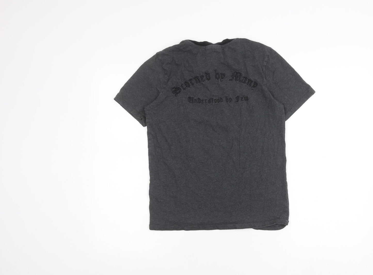 The Kooples Boys Grey XS Graphic Embroidered Cotton T-Shirt