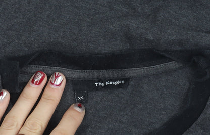 The Kooples Boys Grey XS Graphic Embroidered Cotton T-Shirt