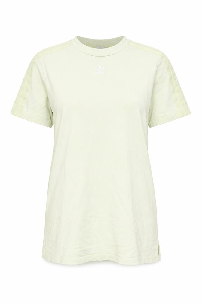 Front view of Adidas women’s green t-shirt, size UK 14, short sleeve cotton blend
