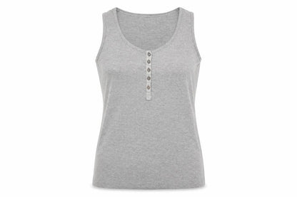 Womens UK Size 10 FatFace Grey Basic Tank