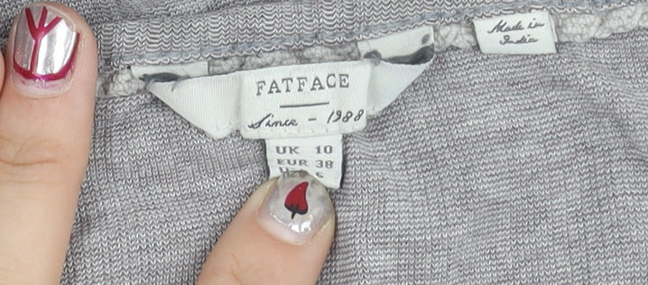 Womens UK Size 10 FatFace Grey Basic Tank