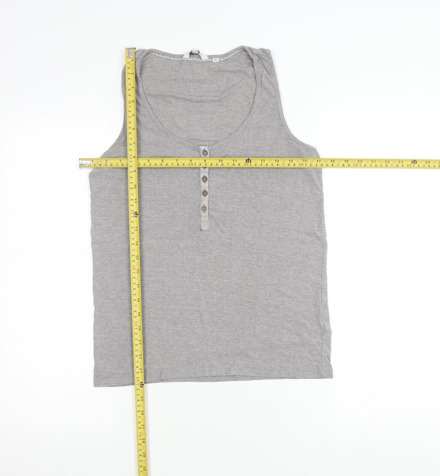 Womens UK Size 10 FatFace Grey Basic Tank