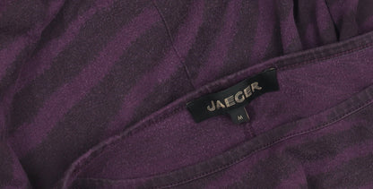 Jaeger Women’s Purple Animal Print T-Shirt M 3/4 Sleeve Jersey Top
