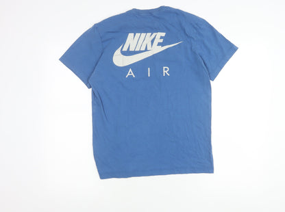 Nike Men’s Blue Air Logo T-Shirt Size S Short Sleeve Cotton