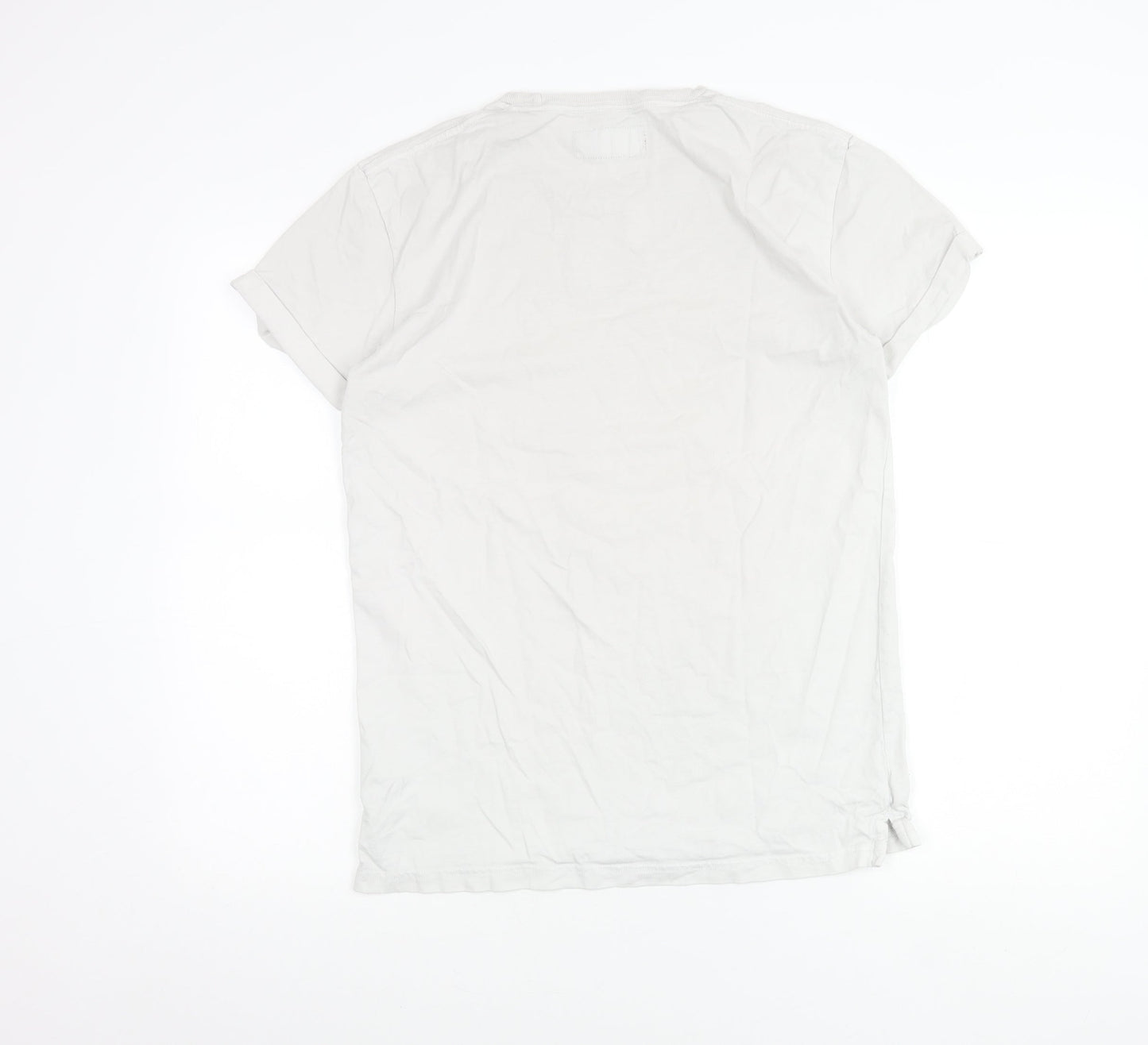 Abercrombie & Fitch Men’s White Cotton T-Shirt Small Crew Neck Logo