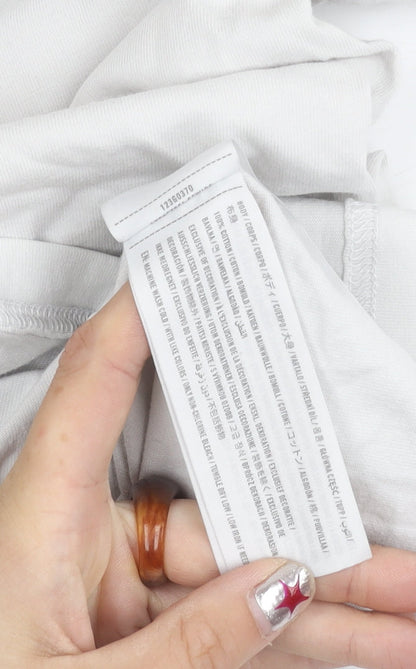 Abercrombie & Fitch Men’s White Cotton T-Shirt Small Crew Neck Logo