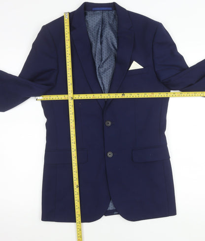 Burton Menswear London Men's Blue 36R Slim Fit Blazer Jacket