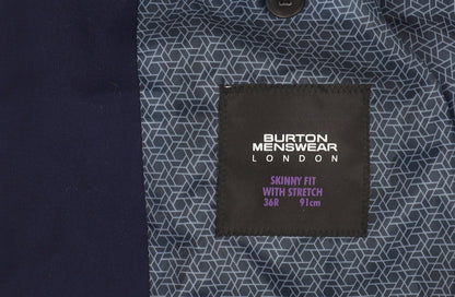 Burton Menswear London Men's Blue 36R Slim Fit Blazer Jacket