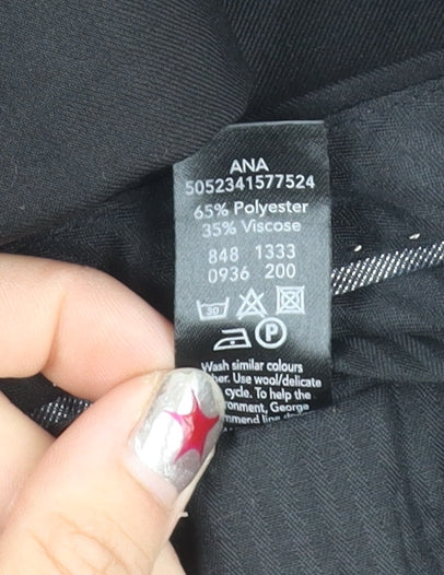 George Men's Black Dress Pants Trousers 42W 31L Regular Business Workwear