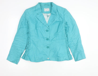 Marks and Spencer Per Una Women’s Green Linen Jacket Size 18