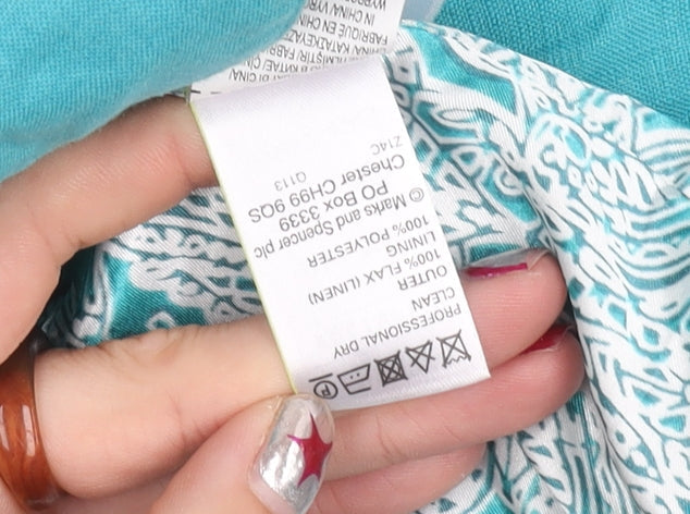 Marks and Spencer Per Una Women’s Green Linen Jacket Size 18