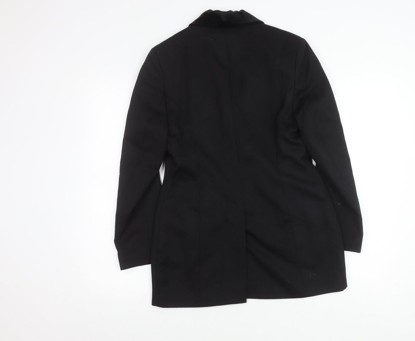 Marks and Spencer Women's Black Wool Blazer Jacket UK 8
