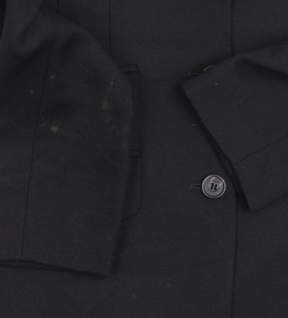 Marks and Spencer Women's Black Wool Blazer Jacket UK 8