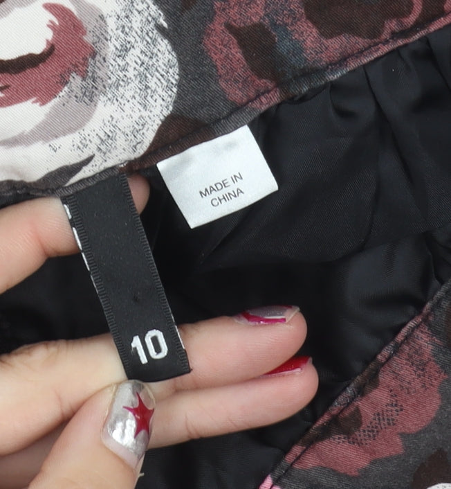 H&M Divided Women’s Multicoloured Floral A-Line Skirt Size 10