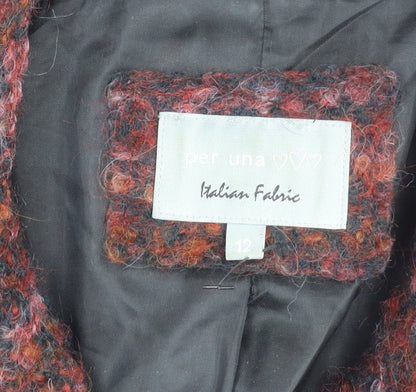 Marks and Spencer Women’s Multicoloured Wool Blend Bouclé Blazer Jacket Size 12