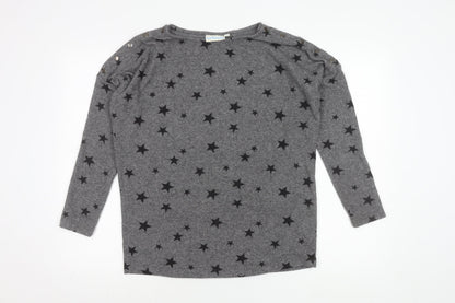 Womens UK Size S JoJo Maman Bébé Grey Pullover Jumper