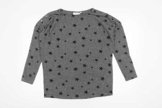 Womens UK Size S JoJo Maman Bébé Grey Pullover Jumper