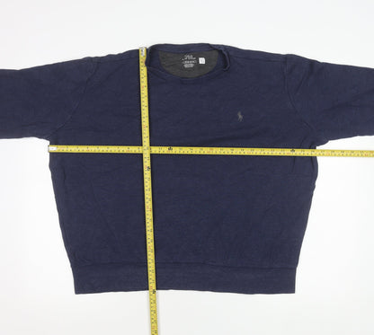Ralph Lauren Men’s Blue XL Long Sleeve Crew Neck Cotton T-Shirt