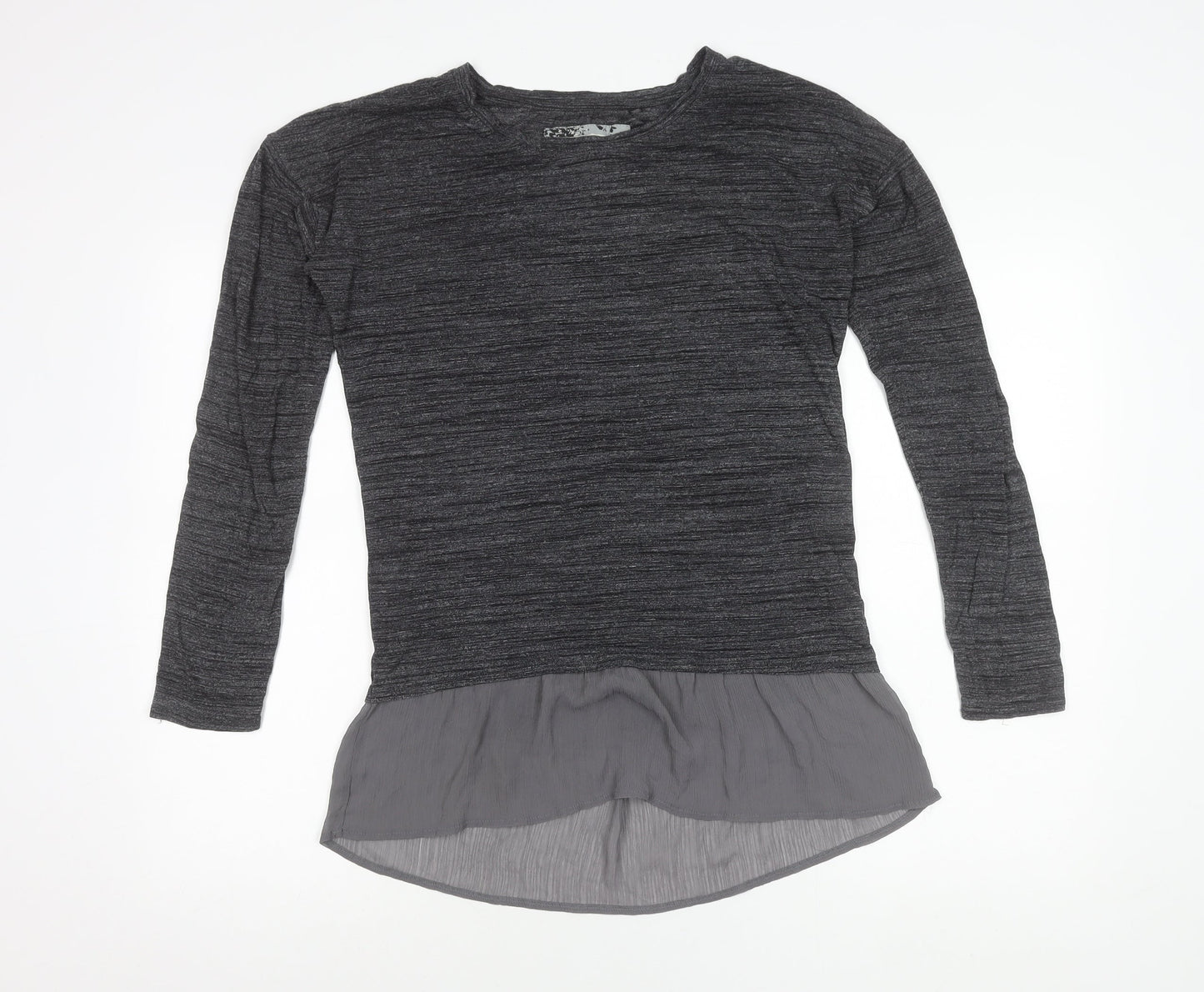 Womens UK Size 8 Marks and Spencer Grey Tunic Blouse