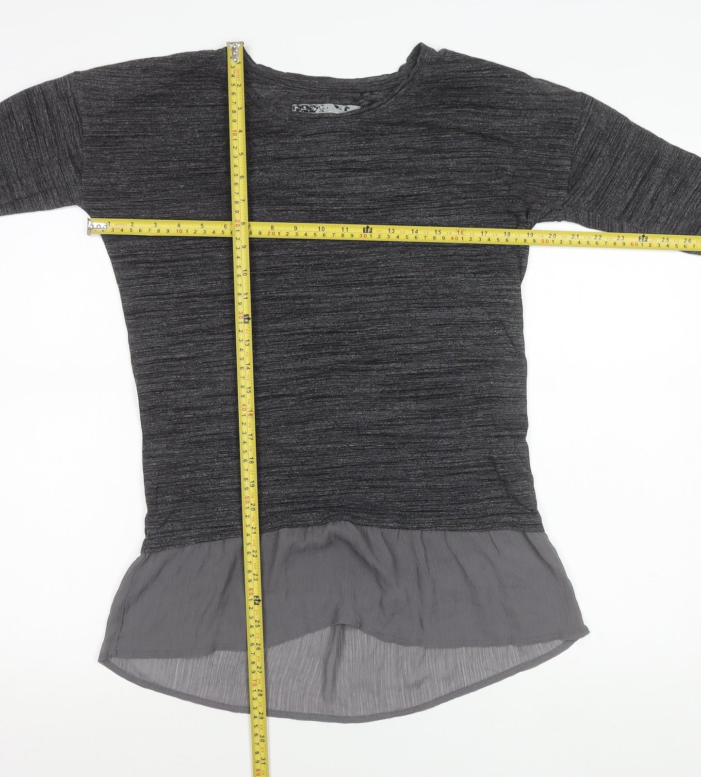 Womens UK Size 8 Marks and Spencer Grey Tunic Blouse