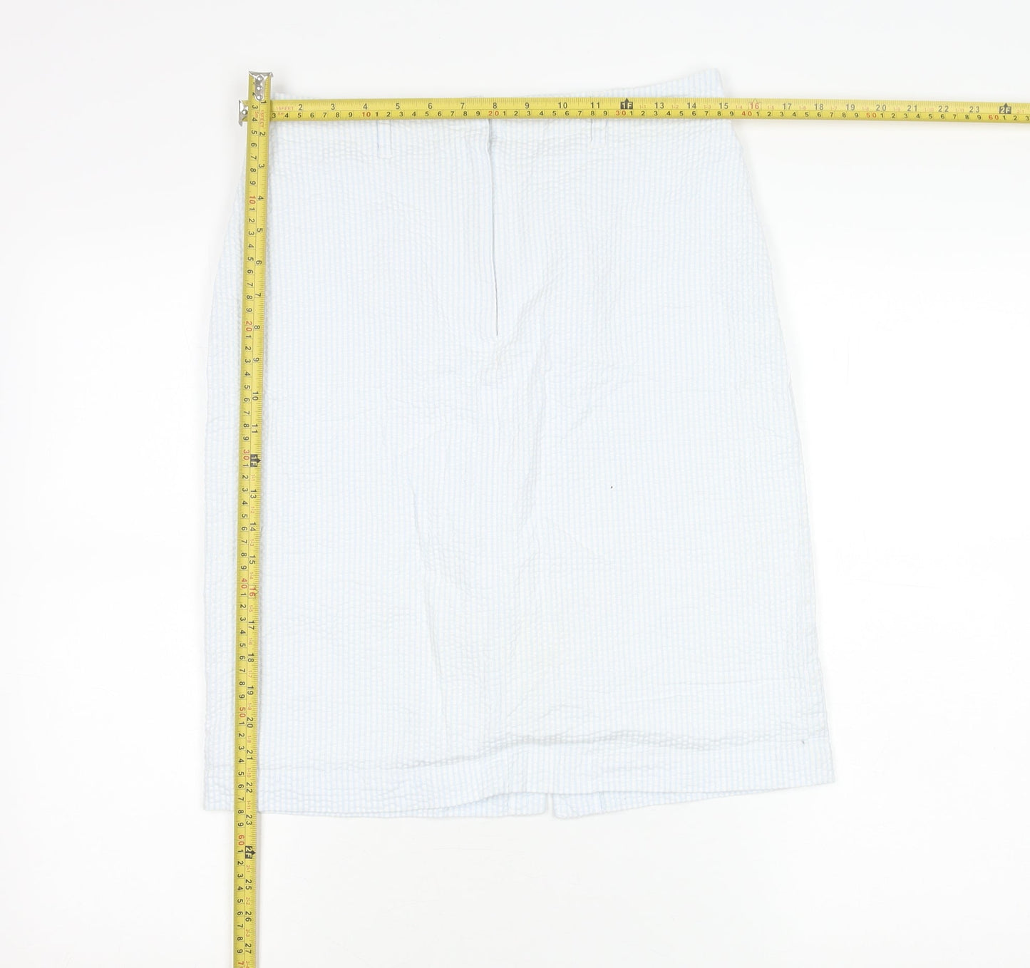 Womens UK Size 12 Emreco Straight & Pencil Seersucker Skirt