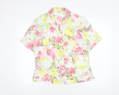 Womens UK Size 14 Basler Multicoloured Classic Button-Up
