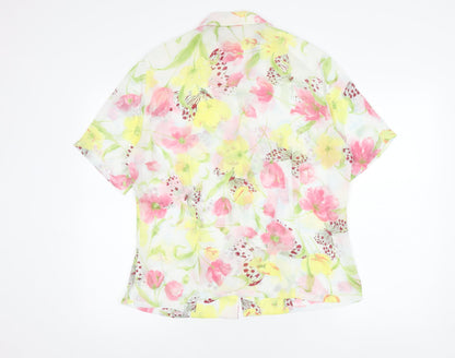 Womens UK Size 14 Basler Multicoloured Classic Button-Up