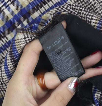 Bershka Women’s Multicoloured XS Plaid Pinafore Dress