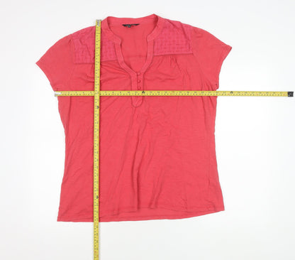 Womens UK Size 18 Debenhams Pink Tunic Blouse