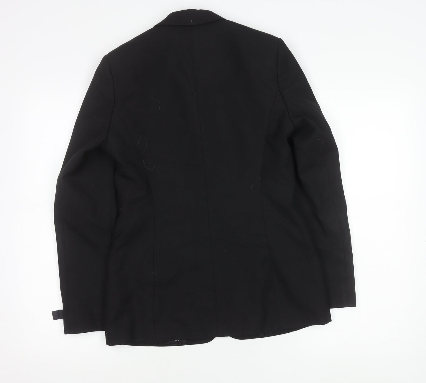 Clubclass Womens Black Wool Blend Suit Jacket UK 6 Workwear Blazer