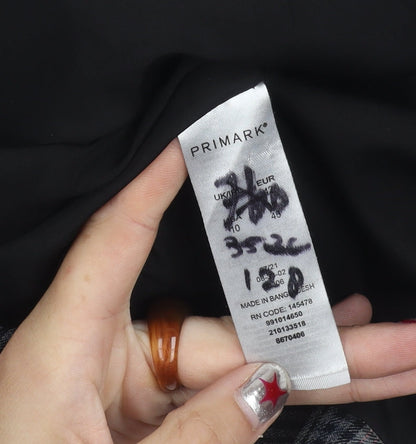 Primark Womens Multicoloured Plaid Cropped Suit Jacket Size 14