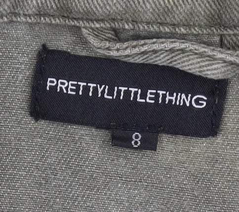 Womens UK Size 8 PRETTYLITTLETHING Green Basic Jacket