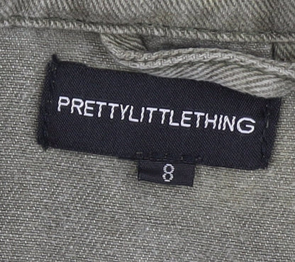 Womens UK Size 8 PRETTYLITTLETHING Green Basic Jacket