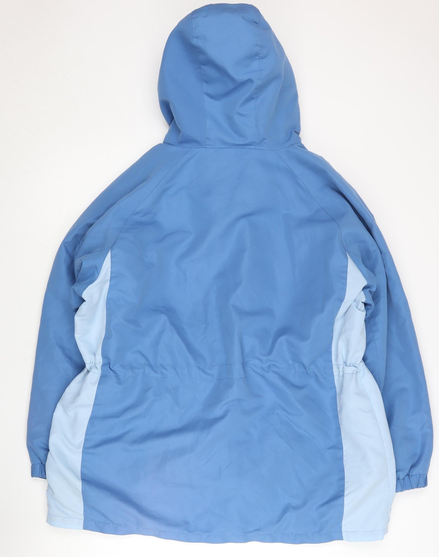 Bm Women’s Blue Hooded Parka Jacket Size L Polyester Winter Coat