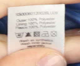 Bm Women’s Blue Hooded Parka Jacket Size L Polyester Winter Coat