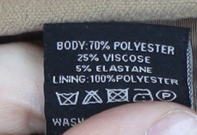 Missguided Womens Beige Long Overcoat Size 8 Regular Fit Lined