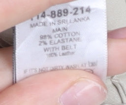 Next Men's Beige 32R Straight Fit Chino Trousers with Belt