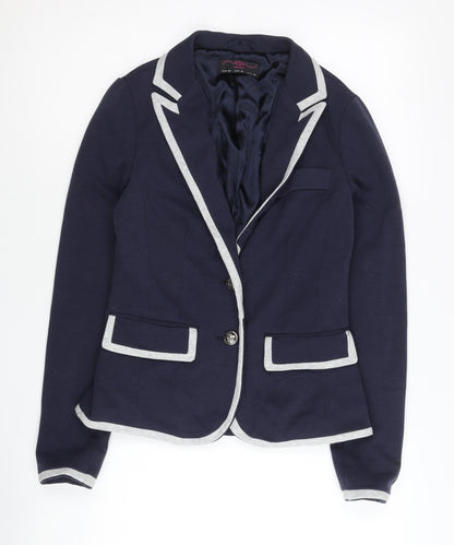 New Look Womens Blue Slim Fit Blazer Jacket UK 10 Workwear