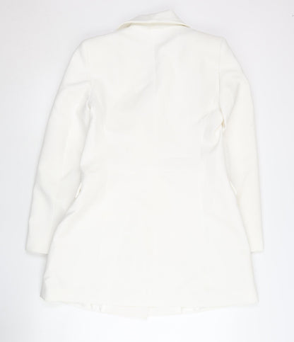 Zara Women’s White Double-Breasted Suit Jacket UK 12