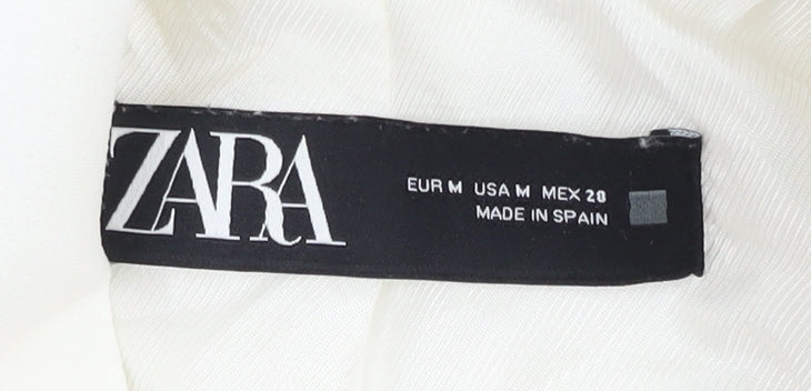 Zara Women’s White Double-Breasted Suit Jacket UK 12