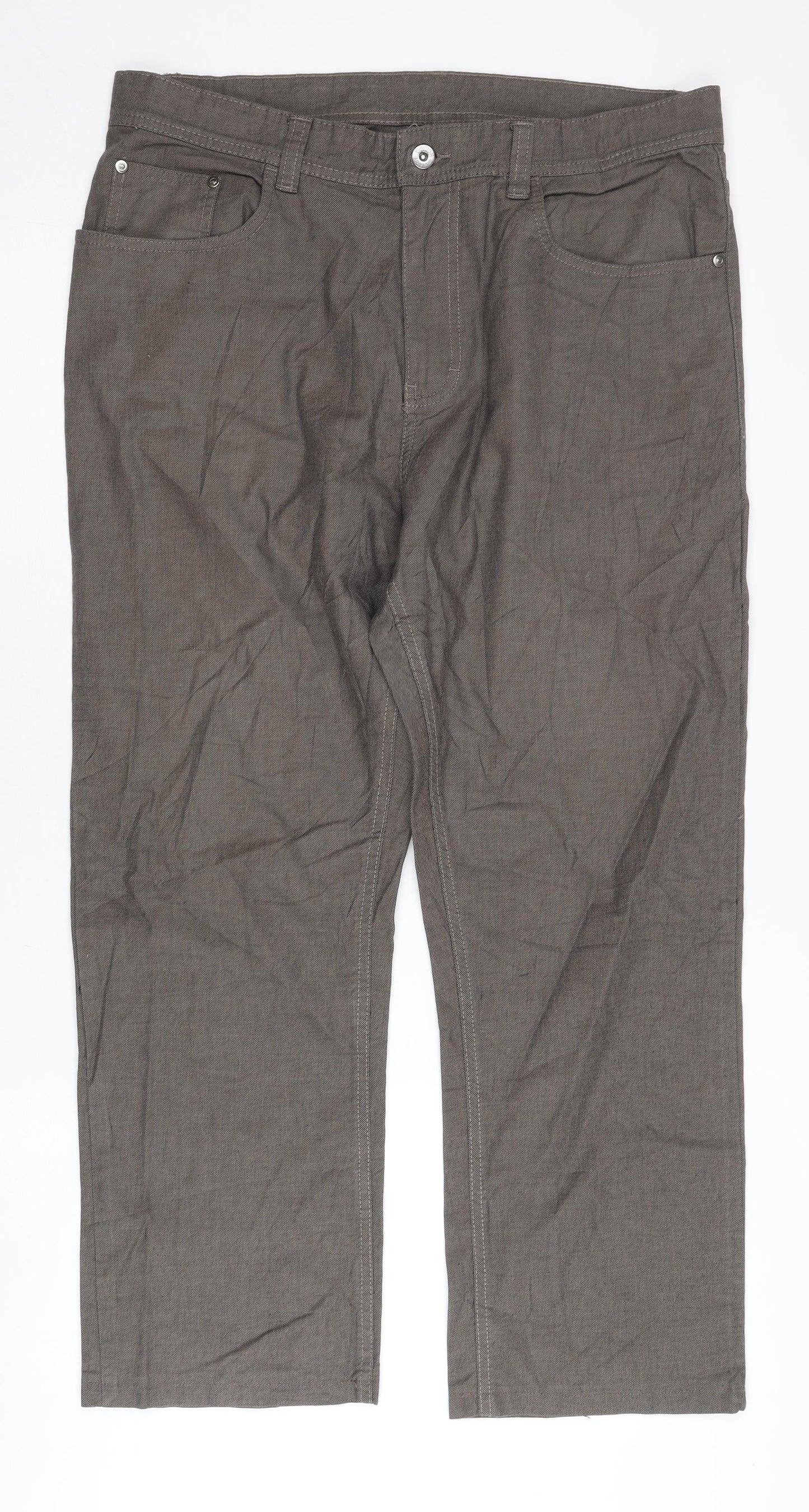 Womens UK Size 34 Cotton Traders Regular Fit Chino Brown Trousers