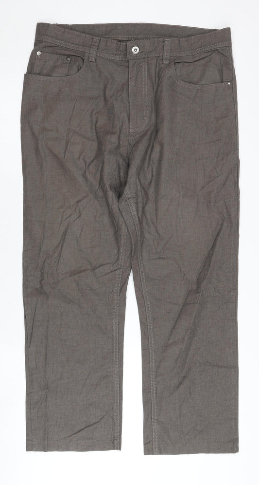 Womens UK Size 34 Cotton Traders Regular Fit Chino Brown Trousers