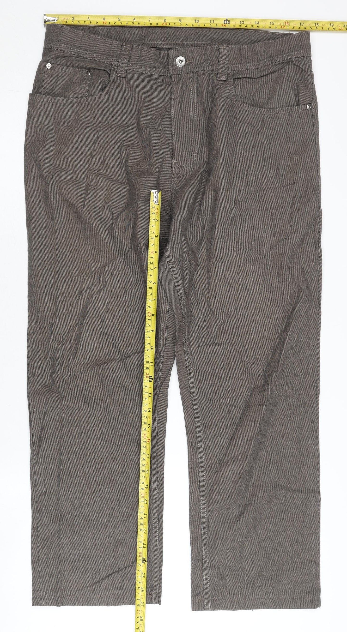 Womens UK Size 34 Cotton Traders Regular Fit Chino Brown Trousers