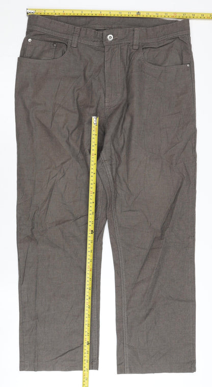 Womens UK Size 34 Cotton Traders Regular Fit Chino Brown Trousers